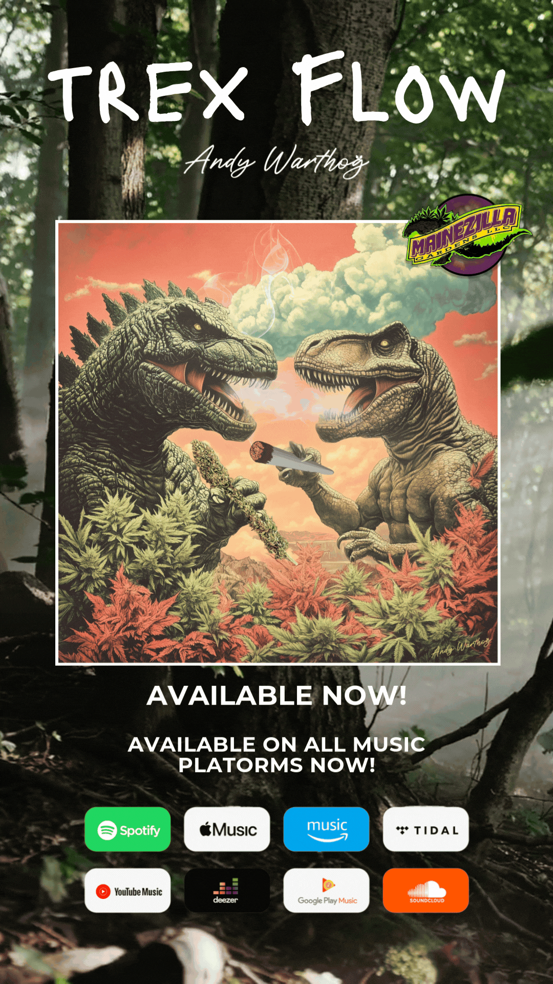Mainezilla - Trex Flow by Andy Warthog