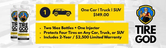 Tire God 1 Car Banner